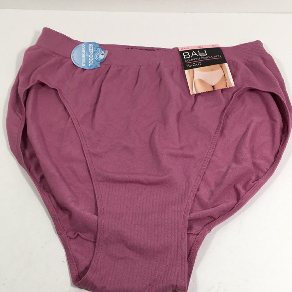 Bali Comfort Revolution Hi Cut Underwear Sz 10/11 DF303J